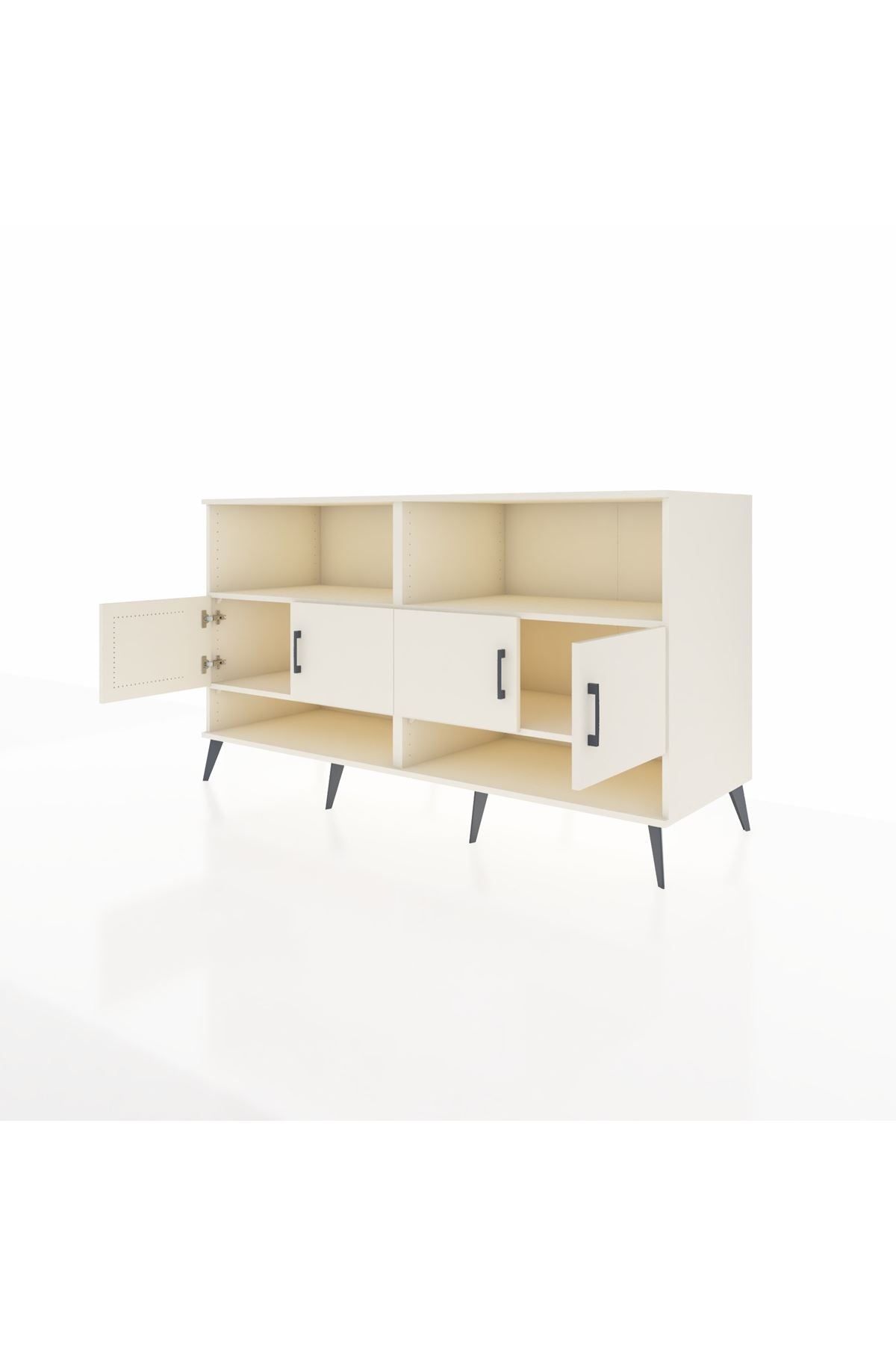 Kronos Konsol 4 Raflı 4 Kapaklı 176x59x99 Aytaşı-Aytaşı