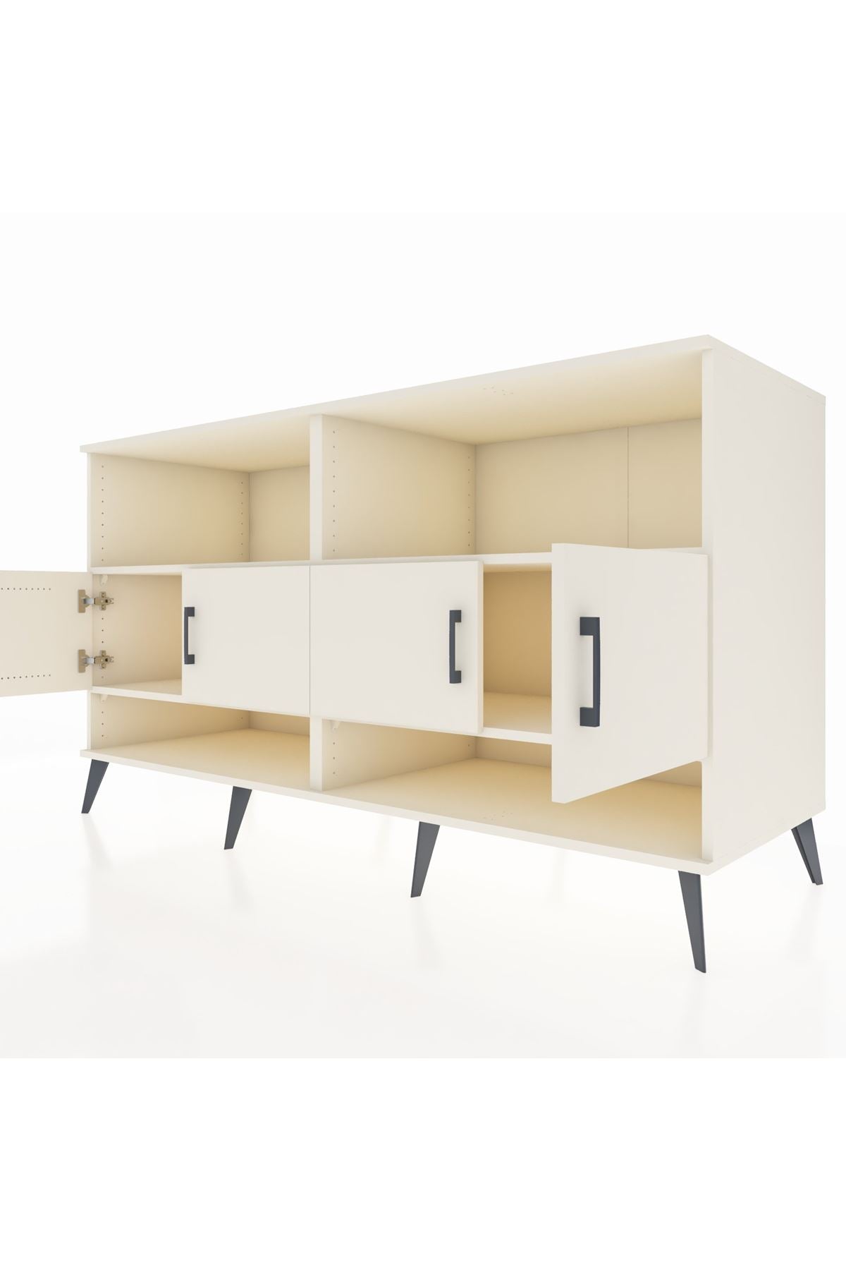 Kronos Konsol 4 Raflı 4 Kapaklı 176x59x99 Aytaşı-Aytaşı