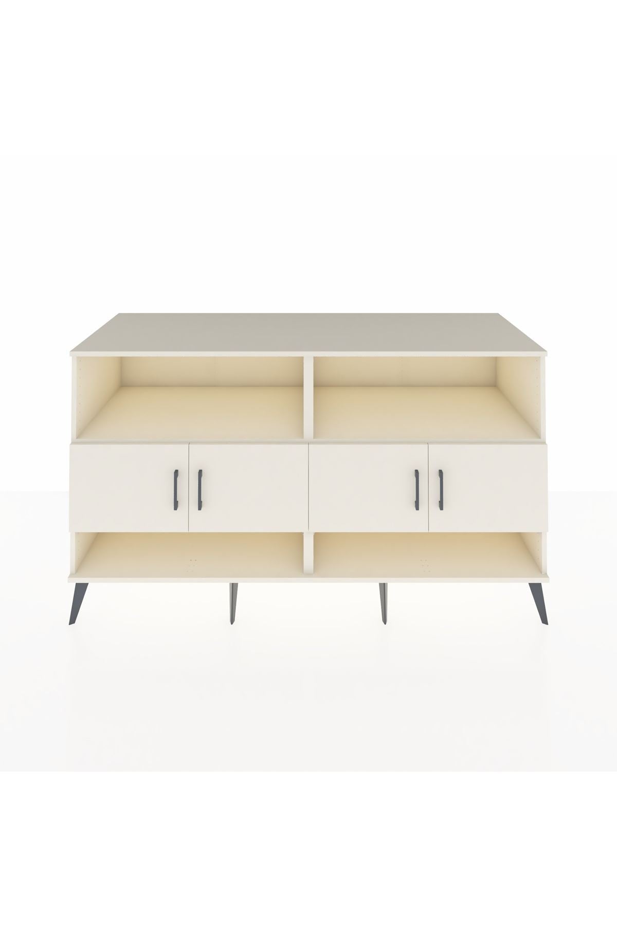 Kronos Konsol 4 Raflı 4 Kapaklı 176x59x99 Aytaşı-Aytaşı/Antrasit