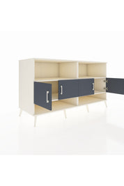 Kronos Konsol 4 Raflı 4 Kapaklı 176x59x99 Aytaşı-Antrasit/Aytaşı