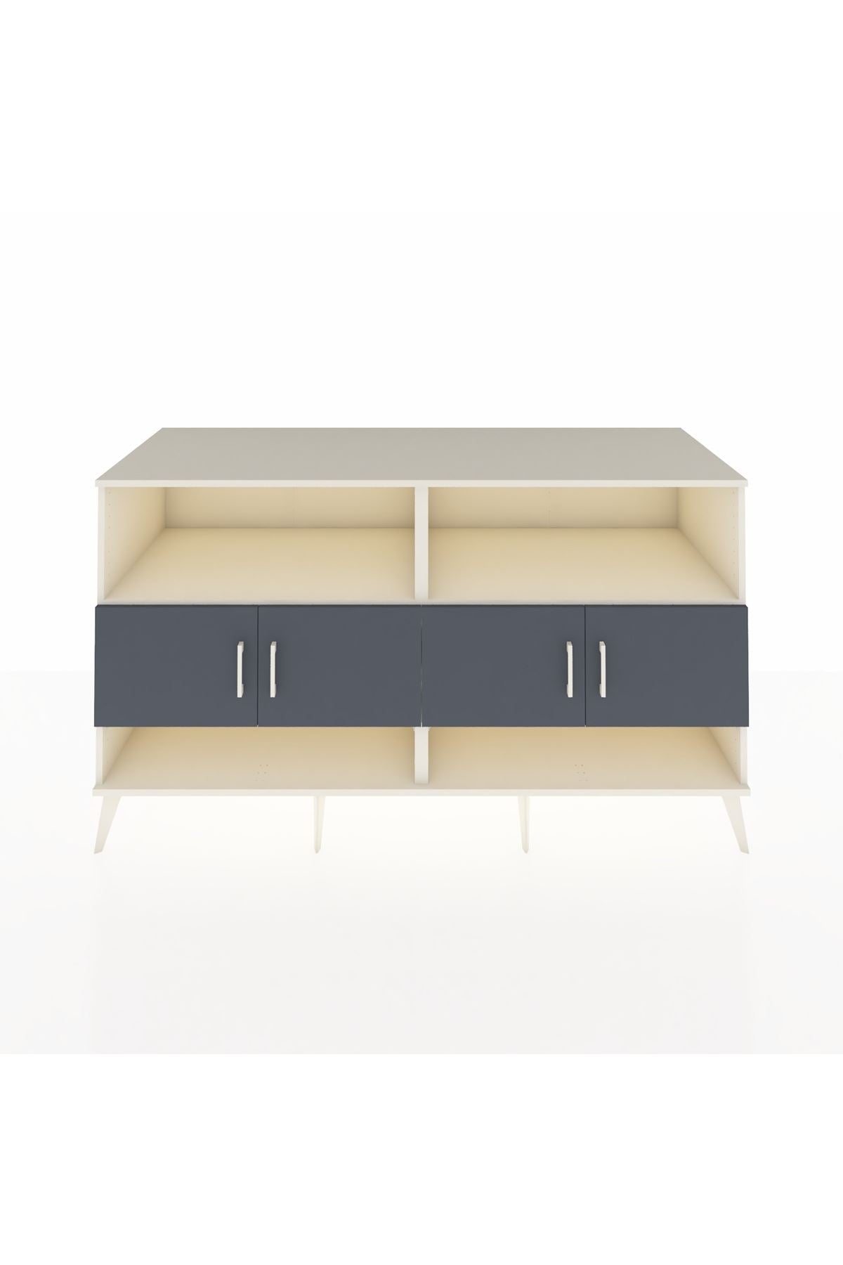 Kronos Konsol 4 Raflı 4 Kapaklı 176x59x99 Aytaşı-Antrasit