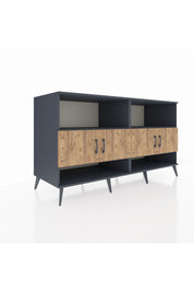 Kronos Konsol 4 Raflı 4 Kapaklı 176x59x99 Antrasit-Çam