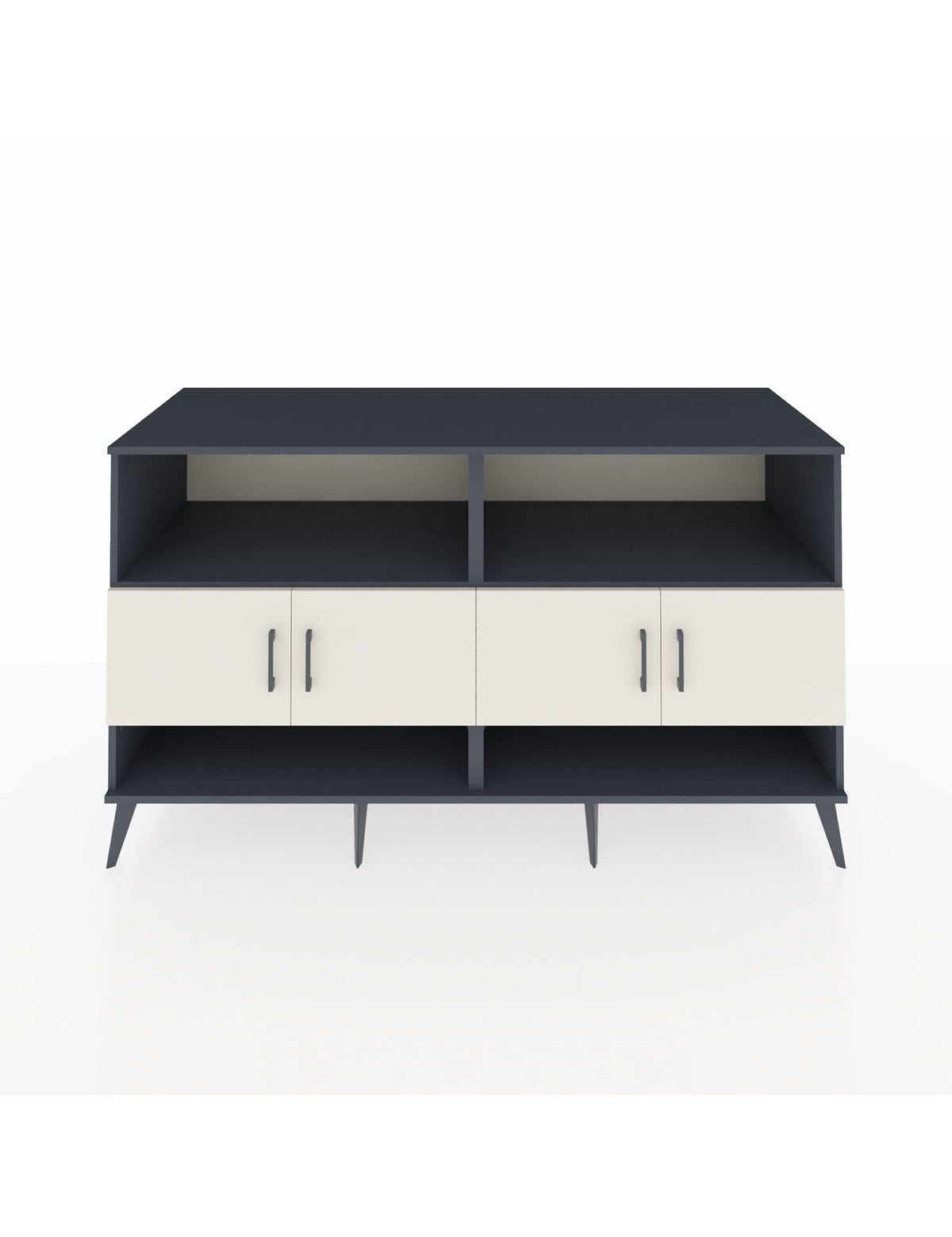 Kronos Konsol 4 Raflı 4 Kapaklı 176x59x99 Antrasit-Aytaşı