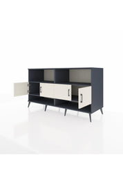 Kronos Konsol 4 Raflı 4 Kapaklı 176x59x99 Antrasit-Aytaşı