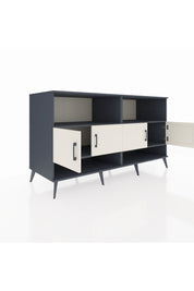 Kronos Konsol 4 Raflı 4 Kapaklı 176x59x99 Antrasit-Aytaşı/Çam