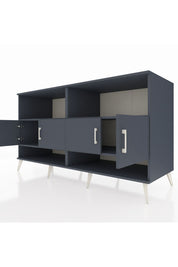 Kronos Konsol 4 Raflı 4 Kapaklı 176x59x99 Antrasit-Antrasit/Aytaşı