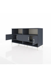 Kronos Konsol 4 Raflı 4 Kapaklı 176x59x99 Antrasit-Antrasit/Çam