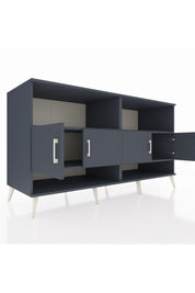 Kronos Konsol 4 Raflı 4 Kapaklı 176x59x99 Antrasit-Antrasit/Çam