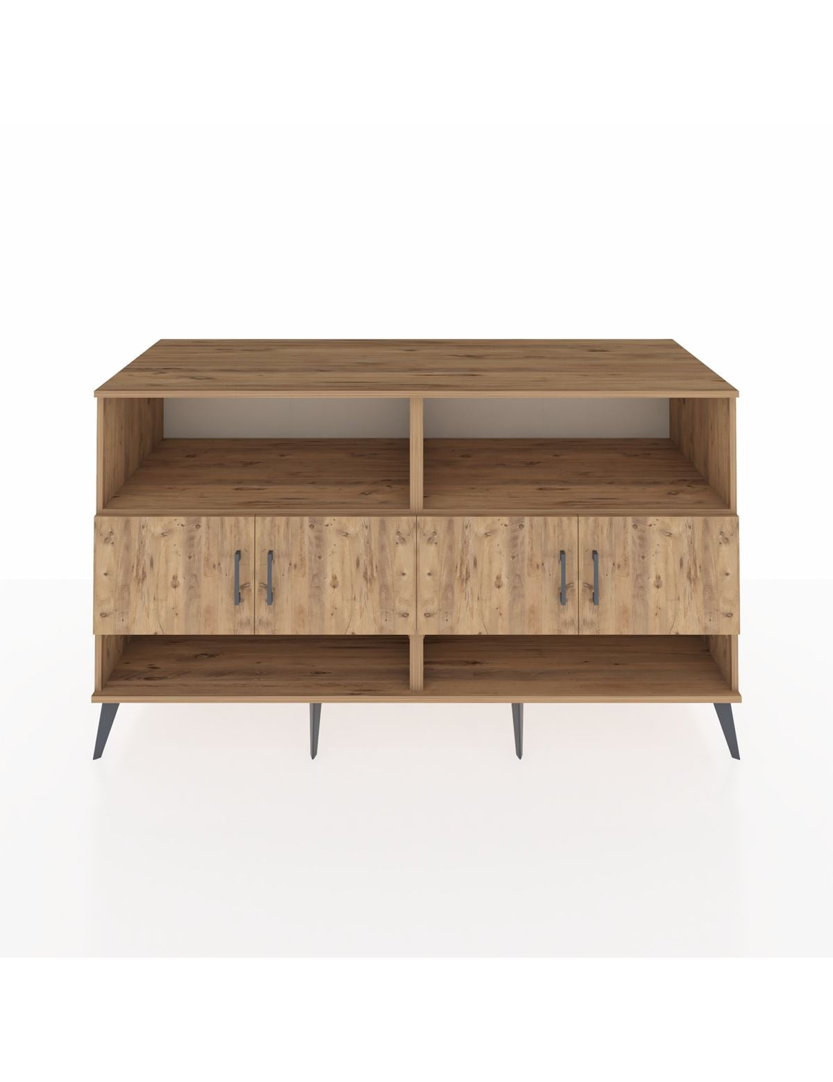 Kronos Konsol 4 Raflı 4 Kapaklı 176x59x99 Çam-Çam