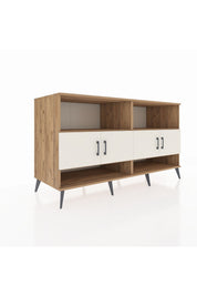 Kronos Konsol 4 Raflı 4 Kapaklı 176x59x99 Çam-Aytaşı/Antrasit