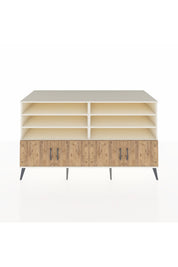 Kronos Konsol 6 Raflı 4 Kapaklı 176x59x99 Aytaşı-Çam/Aytaşı