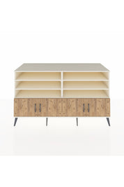 Kronos Konsol 6 Raflı 4 Kapaklı 176x59x99 Aytaşı-Çam/Antrasit