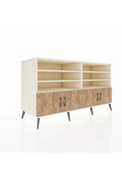 Kronos Konsol 6 Raflı 4 Kapaklı 176x59x99 Aytaşı-Çam/Antrasit