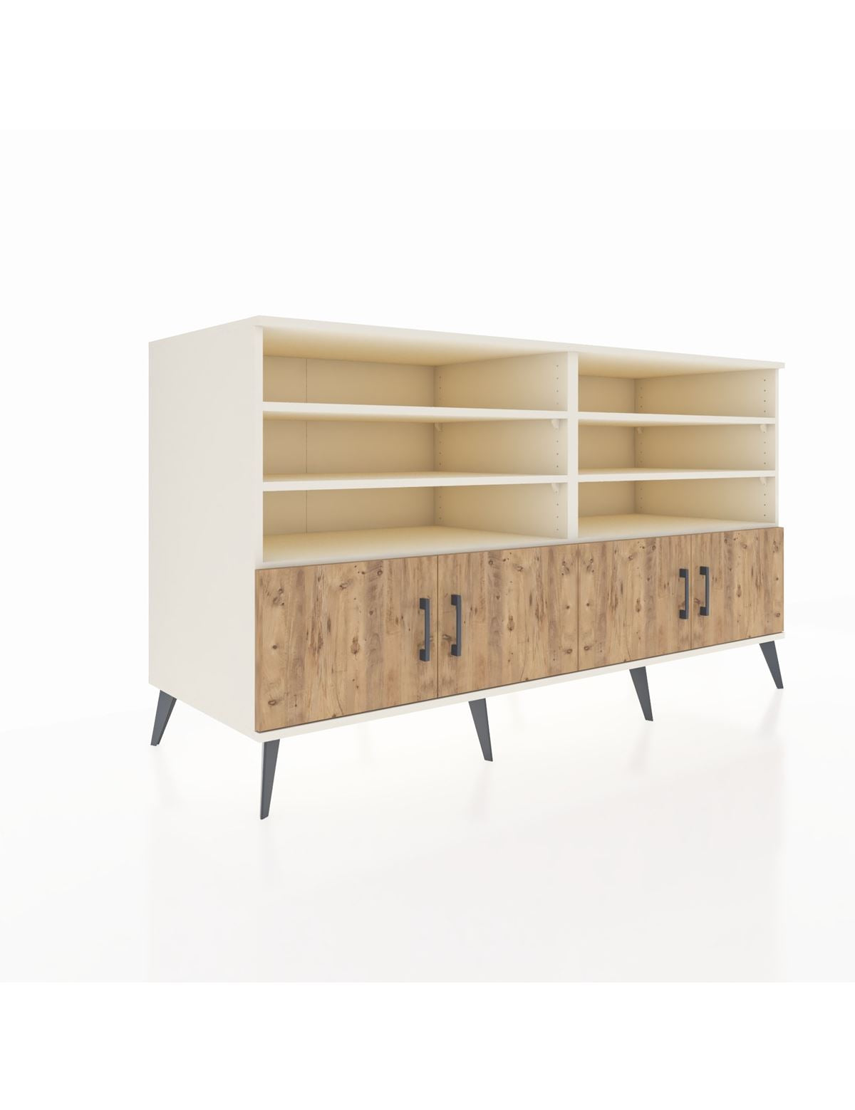 Kronos Konsol 6 Raflı 4 Kapaklı 176x59x99 Aytaşı-Çam