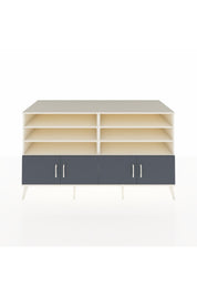 Kronos Konsol 6 Raflı 4 Kapaklı 176x59x99 Aytaşı-Antrasit/Aytaşı