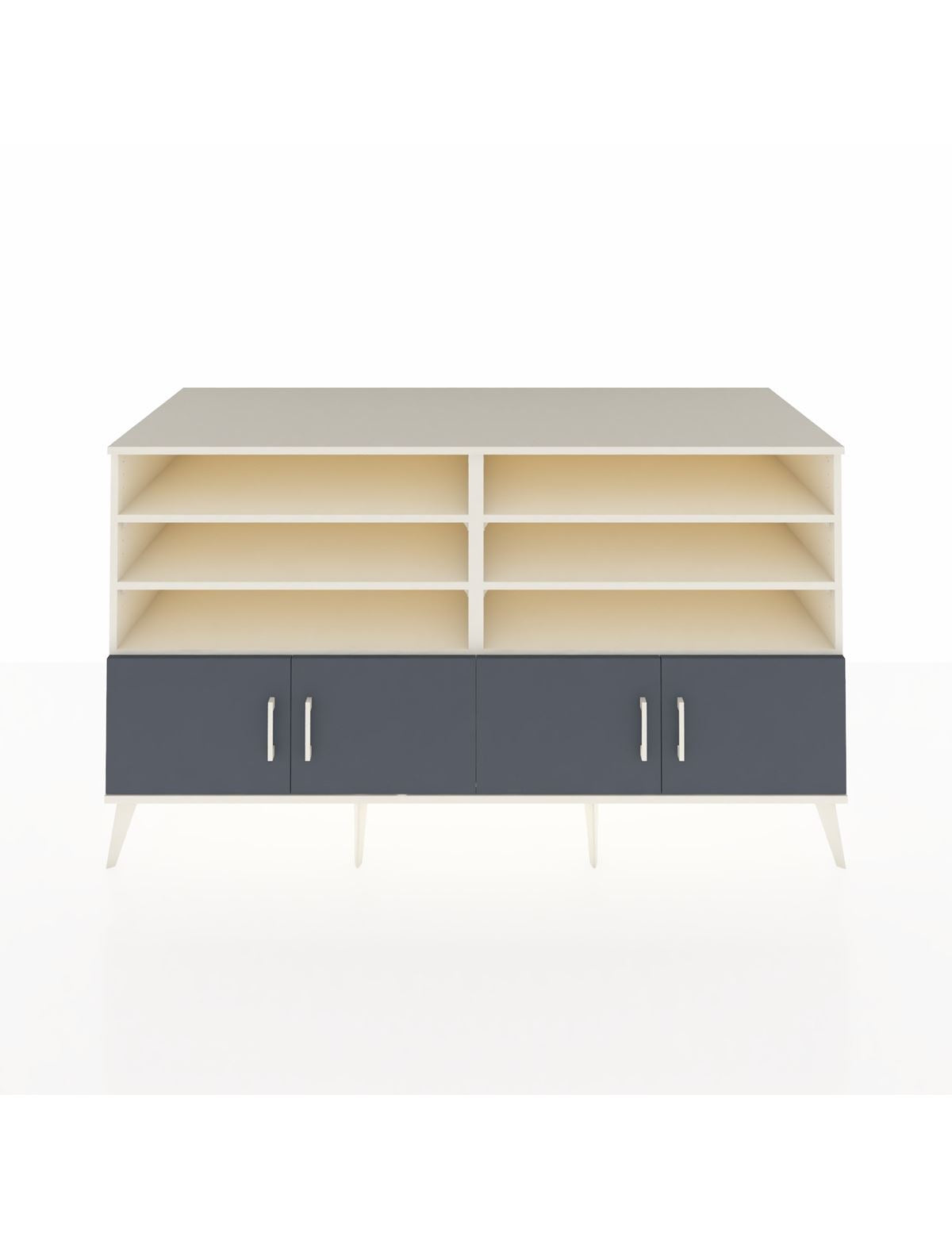 Kronos Konsol 6 Raflı 4 Kapaklı 176x59x99 Aytaşı-Antrasit