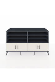 Kronos Konsol 6 Raflı 4 Kapaklı 176x59x99 Antrasit-Aytaşı