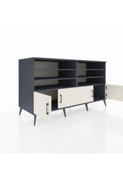 Kronos Konsol 6 Raflı 4 Kapaklı 176x59x99 Antrasit-Aytaşı