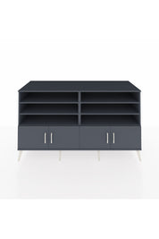 Kronos Konsol 6 Raflı 4 Kapaklı 176x59x99 Antrasit-Antrasit/Aytaşı