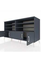 Kronos Konsol 6 Raflı 4 Kapaklı 176x59x99 Antrasit-Antrasit/Aytaşı