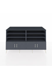 Kronos Konsol 6 Raflı 4 Kapaklı 176x59x99 Antrasit-Antrasit