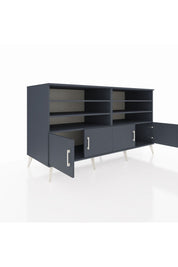 Kronos Konsol 6 Raflı 4 Kapaklı 176x59x99 Antrasit-Antrasit