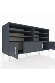 Kronos Konsol 6 Raflı 4 Kapaklı 176x59x99 Antrasit-Antrasit