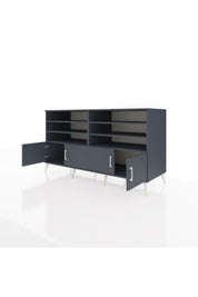 Kronos Konsol 6 Raflı 4 Kapaklı 176x59x99 Antrasit-Antrasit/Çam