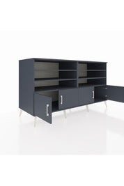 Kronos Konsol 6 Raflı 4 Kapaklı 176x59x99 Antrasit-Antrasit/Çam