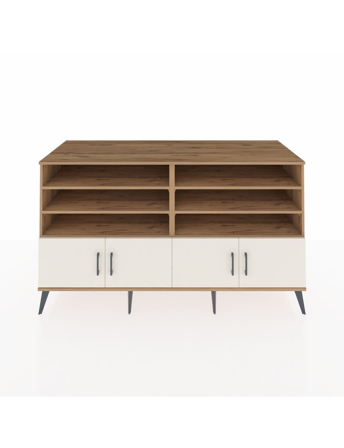 Kronos Konsol 6 Raflı 4 Kapaklı 176x59x99 Çam-Aytaşı