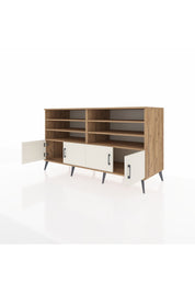 Kronos Konsol 6 Raflı 4 Kapaklı 176x59x99 Çam-Aytaşı