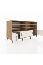 Kronos Konsol 6 Raflı 4 Kapaklı 176x59x99 Çam-Aytaşı