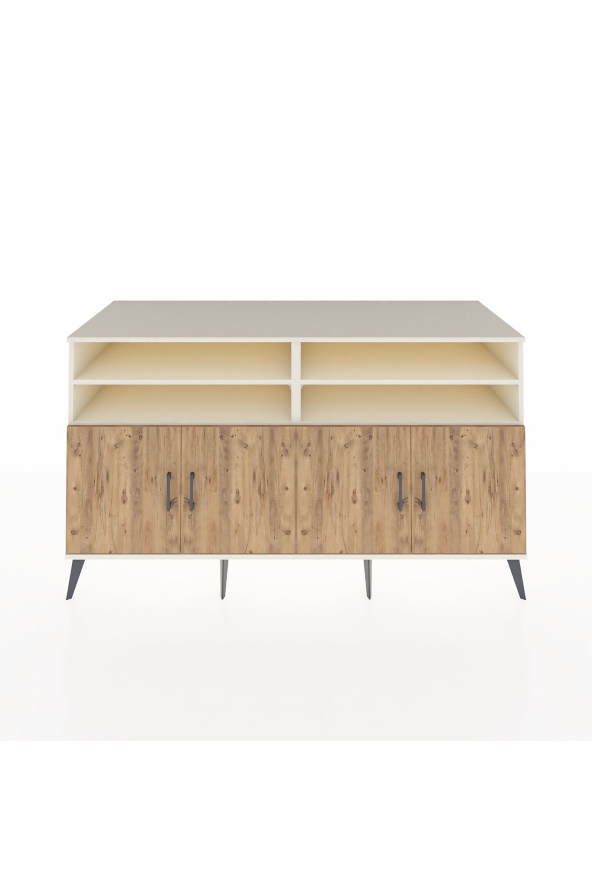 Kronos Konsol 6 Raflı 4 Kapaklı 176x59x99 Aytaşı-Çam/Aytaşı