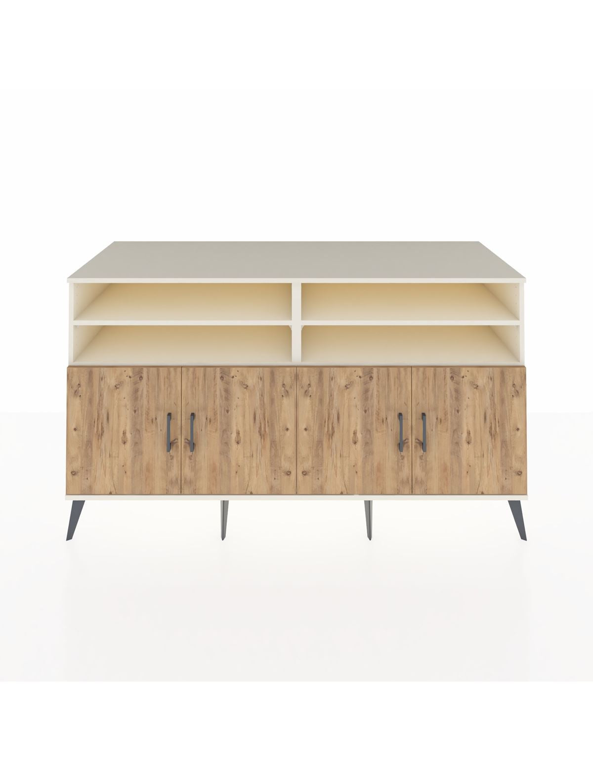 Kronos Konsol 6 Raflı 4 Kapaklı 176x59x99 Aytaşı-Çam