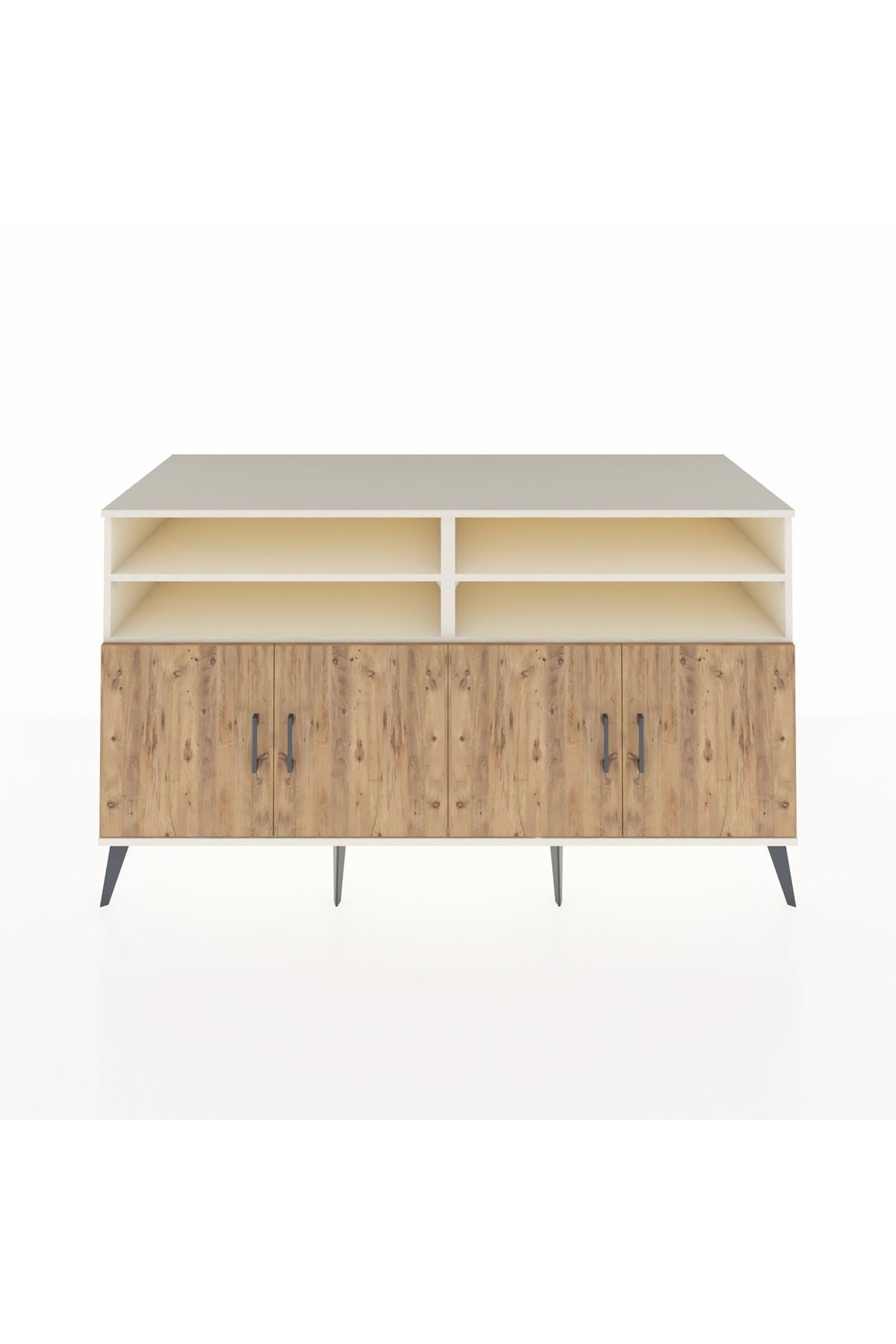 Kronos Konsol 6 Raflı 4 Kapaklı 176x59x99 Aytaşı-Çam