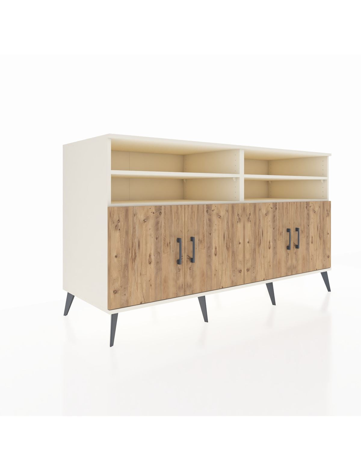 Kronos Konsol 6 Raflı 4 Kapaklı 176x59x99 Aytaşı-Çam