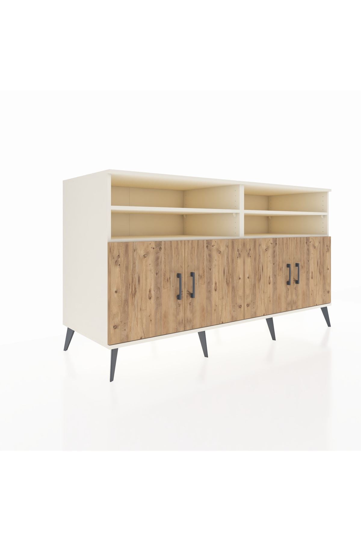 Kronos Konsol 6 Raflı 4 Kapaklı 176x59x99 Aytaşı-Çam