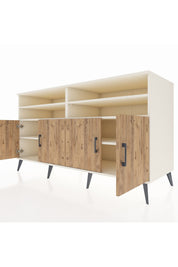 Kronos Konsol 6 Raflı 4 Kapaklı 176x59x99 Aytaşı-Çam