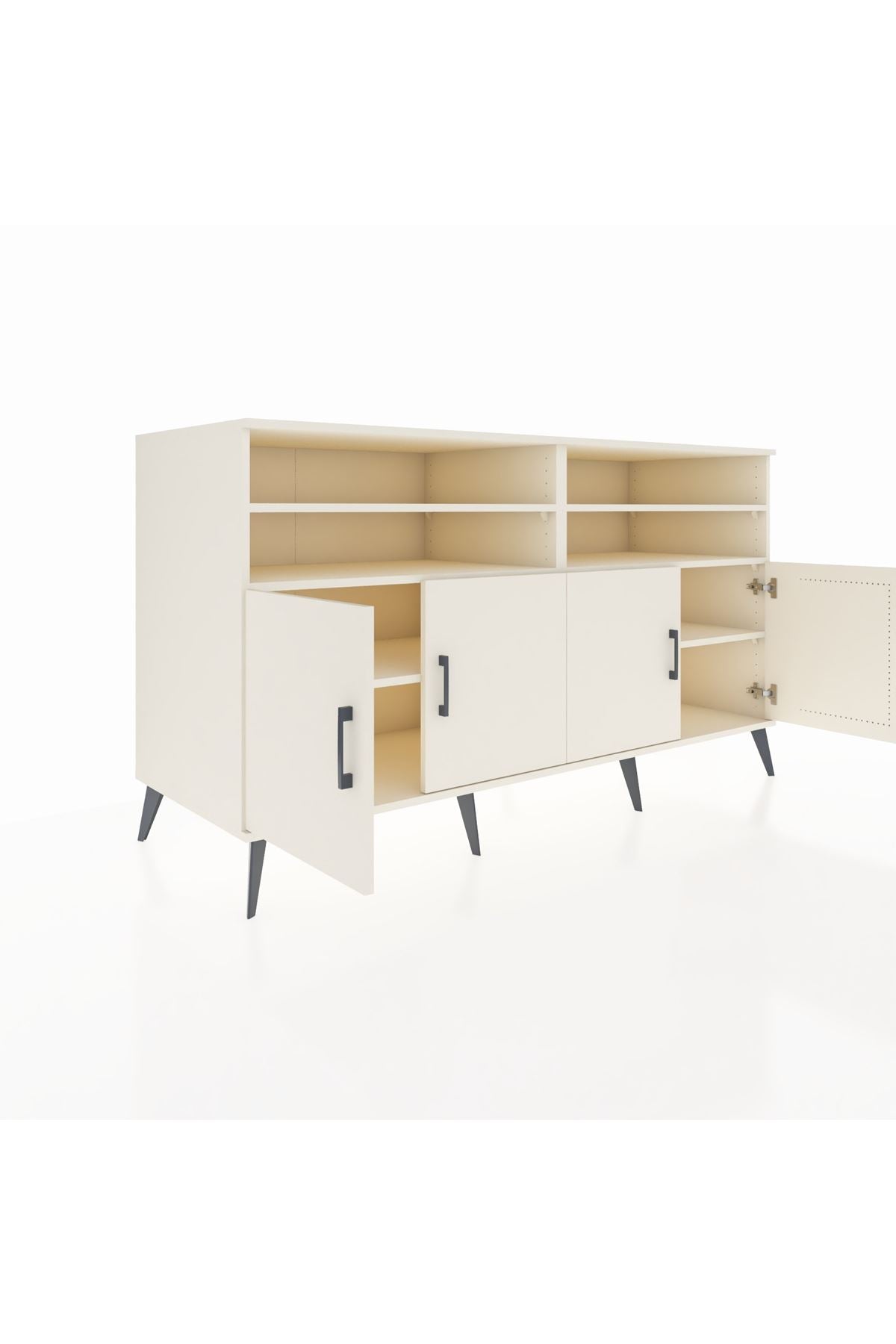 Kronos Konsol 6 Raflı 4 Kapaklı 176x59x99 Aytaşı-Aytaşı/Çam