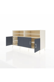 Kronos Konsol 6 Raflı 4 Kapaklı 176x59x99 Aytaşı-Antrasit/Aytaşı