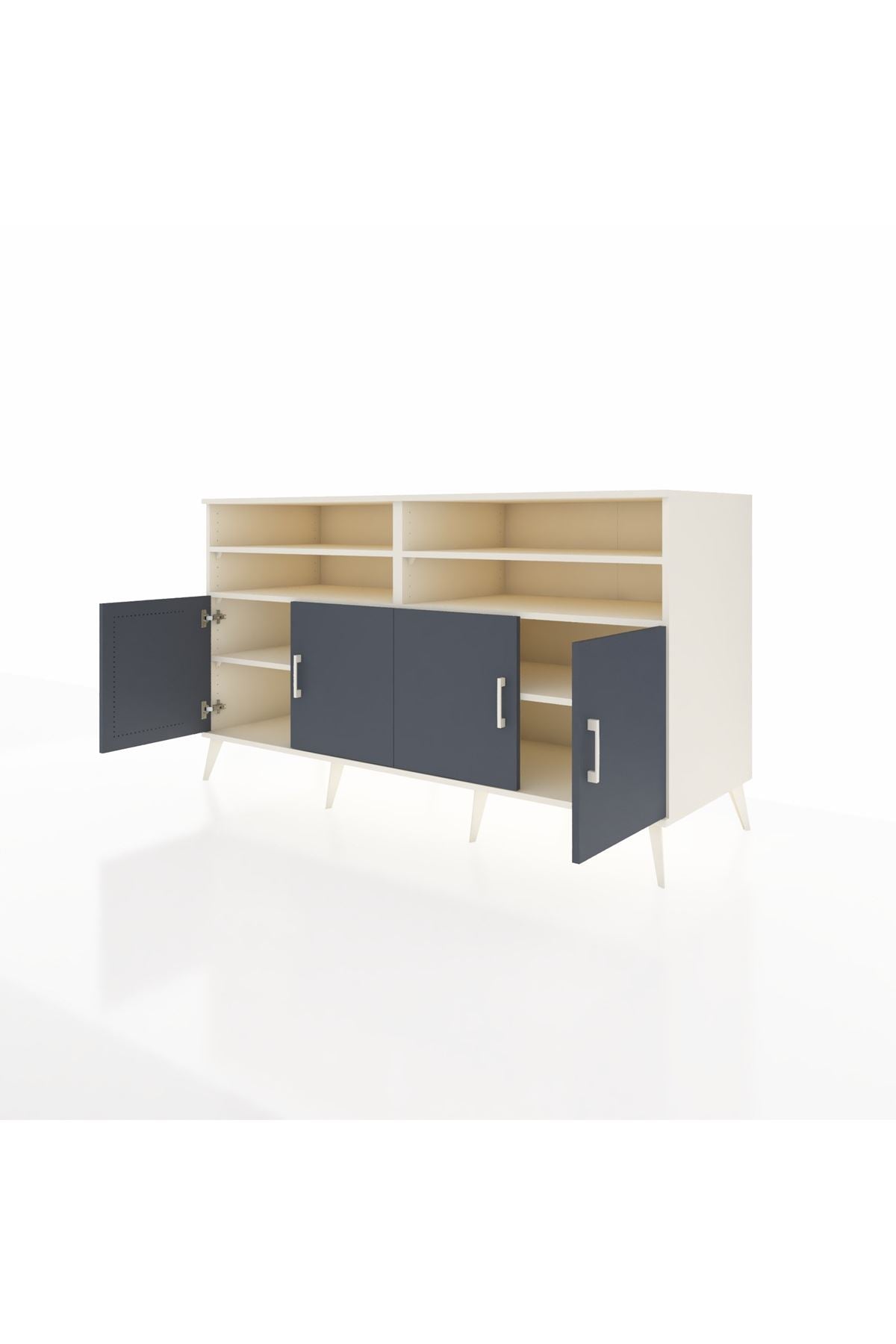 Kronos Konsol 6 Raflı 4 Kapaklı 176x59x99 Aytaşı-Antrasit