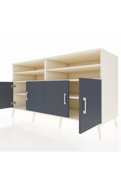 Kronos Konsol 6 Raflı 4 Kapaklı 176x59x99 Aytaşı-Antrasit