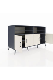 Kronos Konsol 6 Raflı 4 Kapaklı 176x59x99 Antrasit-Aytaşı/Antrasit