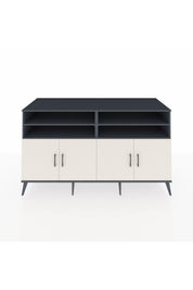 Kronos Konsol 6 Raflı 4 Kapaklı 176x59x99 Antrasit-Aytaşı/Çam