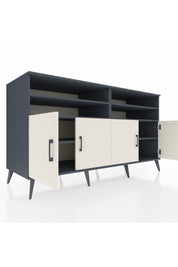 Kronos Konsol 6 Raflı 4 Kapaklı 176x59x99 Antrasit-Aytaşı/Çam