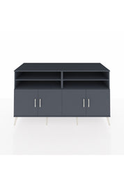 Kronos Konsol 6 Raflı 4 Kapaklı 176x59x99 Antrasit-Antrasit/Aytaşı