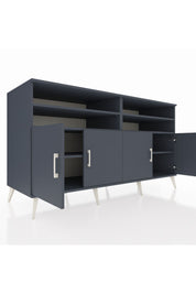 Kronos Konsol 6 Raflı 4 Kapaklı 176x59x99 Antrasit-Antrasit/Aytaşı