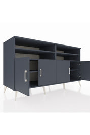 Kronos Konsol 6 Raflı 4 Kapaklı 176x59x99 Antrasit-Antrasit