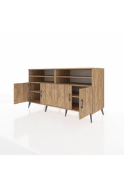 Kronos Konsol 6 Raflı 4 Kapaklı 176x59x99 Çam-Çam/Aytaşı