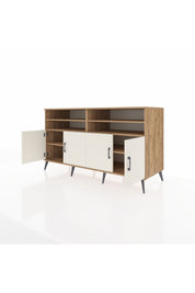 Kronos Konsol 6 Raflı 4 Kapaklı 176x59x99 Çam-Aytaşı